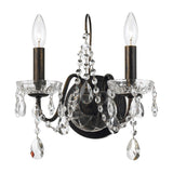 Butler 2 Light Swarovski Strass Crystal English Bronze Sconce 3022-EB-CL-S