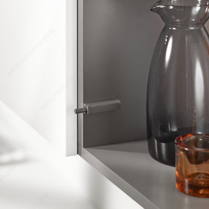 Blum 956A1201 TIP-ON for door - Straight adapter plate - Long version, Gray
