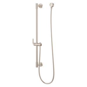 Modern Round 30 in. Slide Bar with 60 in. Hose in Brushed Nickel