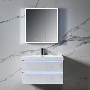Capella LED Medicine Cabinet – Modern Vanity Mirror with Built-in Defogger and Touch Controls