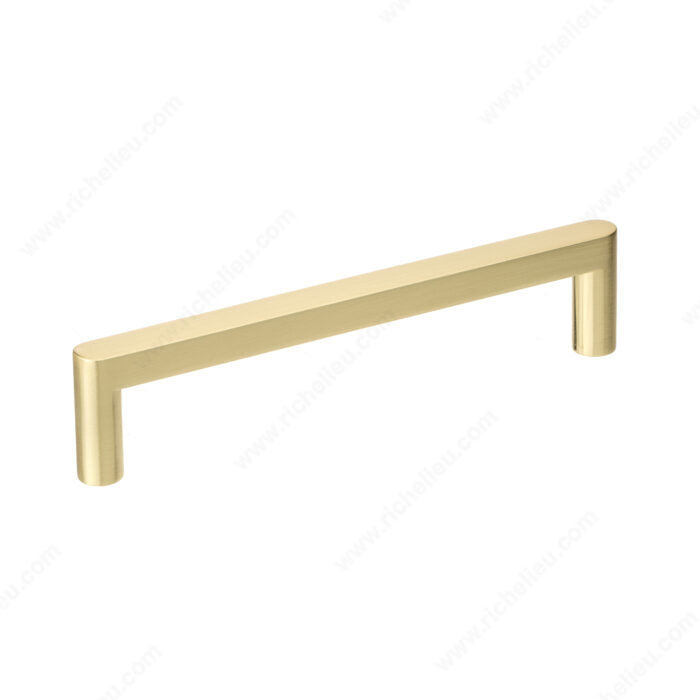 Richelieu BP236396160 Modern Metal Pull - 2363, Satin Brass, 3 25/32 in, 4 3/16 in