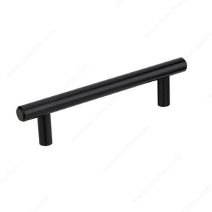 Richelieu BP20576900 Modern Steel Pull - 205, Matte Black, Eco-Responsible Models, 3 in, 4 9/16 in