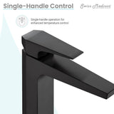 Voltaire Single Hole, Single-Handle, High Arc Bathroom Faucet in Matte Black