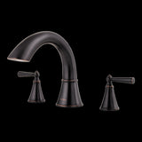Saxton 2-Handle Complete Roman Tub Trim in Tuscan Bronze