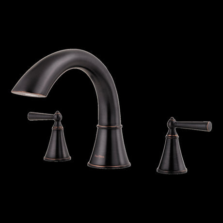 Saxton 2-Handle Complete Roman Tub Trim in Tuscan Bronze