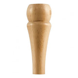 Hardware Resources BF15-1-8-WB 3" W x 3" D x 8" H White Birch Round Contemporary Bun Foot
