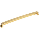 Jeffrey Alexander 141-305BG 305 mm Center Brushed Gold Square-to-Center Square Renzo Cabinet Cup Pull