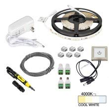 Task Lighting L-RTDK-16-40 16 ft 120 Lumens Per Foot Radiance Touch Dimmer Switch Tape Light Kit, 4000K Cool White