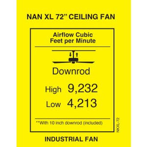 Matthews Fan NKXL-BK-WA-72 Nan XL 6-speed ceiling fan in Matte Black finish with 72” solid walnut tone wood blades