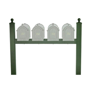 Whitehall 16064 - Quad Mailbox Post - Green