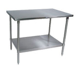 John Boos ST4-2460GSK Work Table - 60" 60"W x 24"D stainless steel