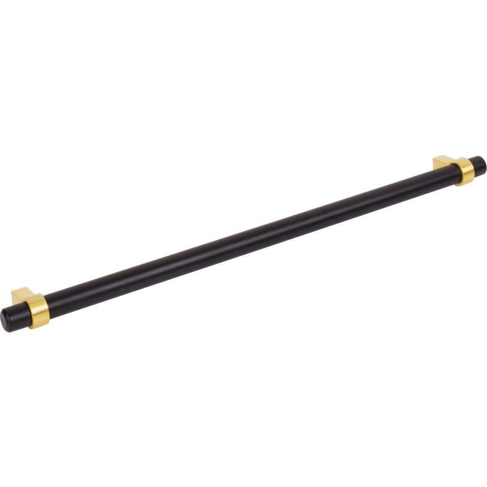Jeffrey Alexander 5319MBBG 319 mm Center-to-Center Matte Black with Brushed Gold Key Grande Cabinet Bar Pull