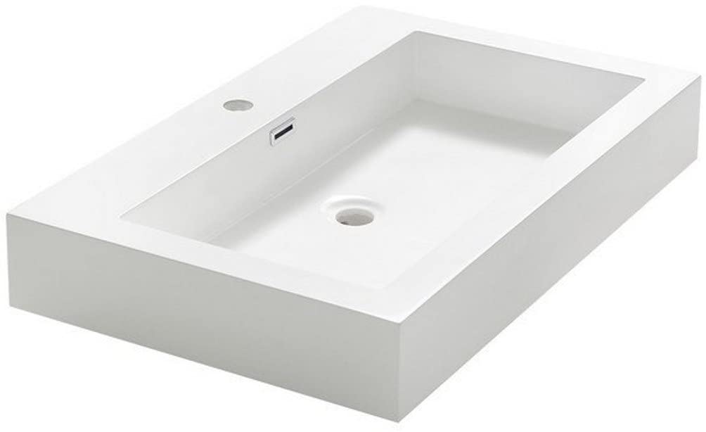 Fresca FVS8030WH Fresca Livello 30" White Integrated Sink / Countertop