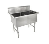 John Boos 2B184 B Series Stainless Steel Sink, 14" Deep Bowl, 2 Compartment, 41" Length x 23-1/2" Width