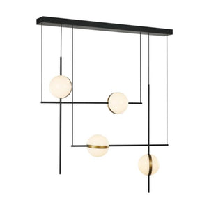 Alora LP302004MBBG TAGLIATO LINEAR PENDANT LED MATTE BLACK BRUSHED GOLD