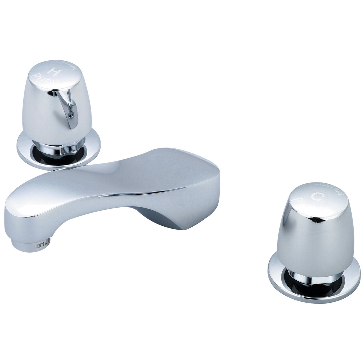 Central Brass 3127-AN1 Slow-Close Two Handle Widespread Lavatory Faucet in Polished Chrome