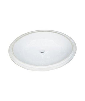 Fairmont Designs S-100WH Sinks White Oval Ceramic Undermount Sink White