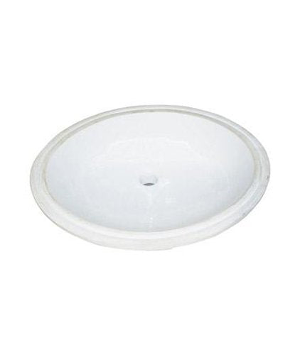 Fairmont Designs S-100WH Sinks White Oval Ceramic Undermount Sink White