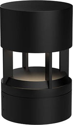 Kuzco EB40910-BK NOVATO 10" EXTERIOR BOLLARD TEXTURED BLACK 120-277V TRIAC/ELV LED 3000K 80CRI 24W