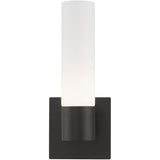 Livex Lighting Contemporary Aero Steel Black ADA Single Sconce 10101-04