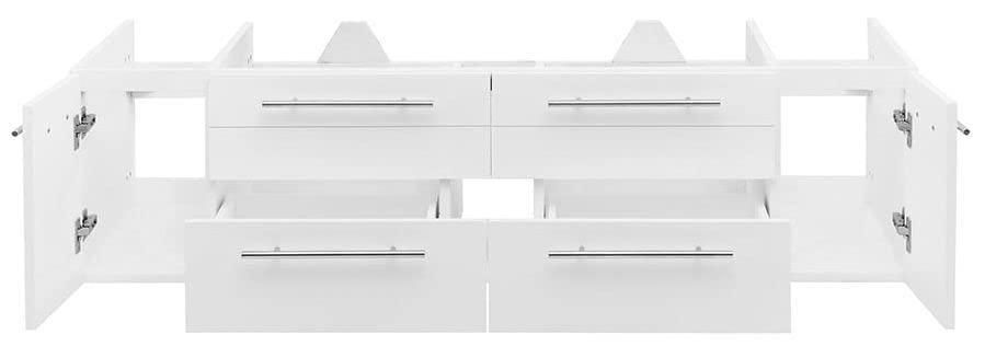 Fresca FCB6160GR-UNS Fresca Lucera 60" Gray Wall Hung Single Undermount Sink Modern Bathroom Cabinet