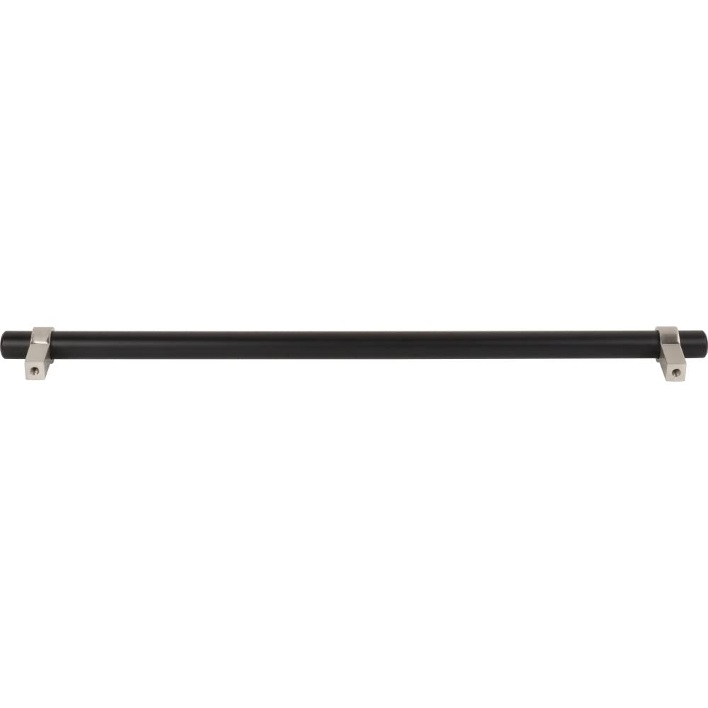 Jeffrey Alexander 5319MBSN 319 mm Center-to-Center Matte Black with Satin Nickel Key Grande Cabinet Bar Pull