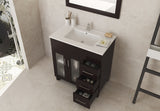 Nova 32" Brown Bathroom Vanity with White Ceramic Basin Countertop Laviva 31321529-32B-CB