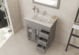 Nova 32" Grey Bathroom Vanity with White Ceramic Basin Countertop Laviva 31321529-32G-CB