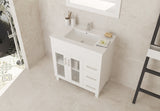 Nova 32" White Bathroom Vanity with White Ceramic Basin Countertop Laviva 31321529-32W-CB