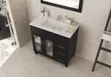 Nova 36" Espresso Bathroom Vanity with White Ceramic Basin Countertop Laviva 31321529-36E-CB