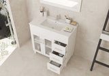 Nova 36" White Bathroom Vanity with White Ceramic Basin Countertop Laviva 31321529-36W-CB