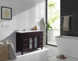 Nova 48" Brown Bathroom Vanity with White Ceramic Basin Countertop Laviva 31321529-48B-CB