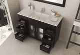 Nova 48" Brown Bathroom Vanity with White Ceramic Basin Countertop Laviva 31321529-48B-CB