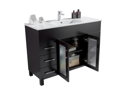 Nova 48" Espresso Bathroom Vanity with White Ceramic Basin Countertop Laviva 31321529-48E-CB