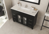 Nova 48" Espresso Bathroom Vanity with White Ceramic Basin Countertop Laviva 31321529-48E-CB