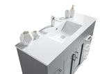 Nova 48" Grey Bathroom Vanity with White Ceramic Basin Countertop Laviva 31321529-48G-CB