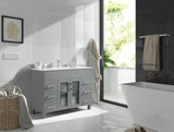 Nova 48" Grey Bathroom Vanity with White Ceramic Basin Countertop Laviva 31321529-48G-CB