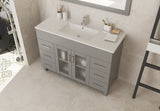 Nova 48" Grey Bathroom Vanity with White Ceramic Basin Countertop Laviva 31321529-48G-CB