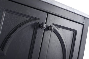 Odyssey 24" Maple Grey Bathroom Vanity with Black Wood Marble Countertop Laviva 313613-24G-BW