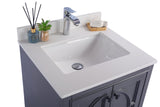 Odyssey 24" Maple Grey Bathroom Vanity with White Quartz Countertop Laviva 313613-24G-WQ