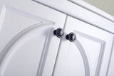 Odyssey 24" White Bathroom Vanity with White Carrara Marble Countertop Laviva 313613-24W-WC