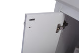 Odyssey 24" White Bathroom Vanity with White Carrara Marble Countertop Laviva 313613-24W-WC