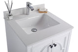 Odyssey 24" White Bathroom Vanity with White Quartz Countertop Laviva 313613-24W-WQ