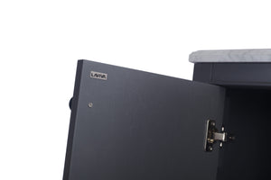 Odyssey 30" Maple Grey Bathroom Vanity with Black Wood Marble Countertop Laviva 313613-30G-BW