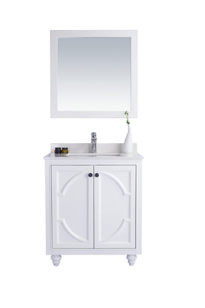 Odyssey 30" White Bathroom Vanity with White Quartz Countertop Laviva 313613-30W-WQ