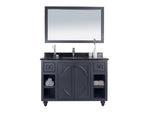 Odyssey 48" Maple Grey Bathroom Vanity with Black Wood Marble Countertop Laviva 313613-48G-BW