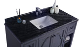 Odyssey 48" Maple Grey Bathroom Vanity with Black Wood Marble Countertop Laviva 313613-48G-BW