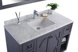 Odyssey 48" Maple Grey Bathroom Vanity with White Carrara Marble Countertop Laviva 313613-48G-WC