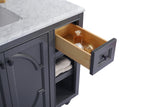 Odyssey 48" Maple Grey Bathroom Vanity with White Carrara Marble Countertop Laviva 313613-48G-WC