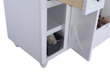 Odyssey 48" White Bathroom Vanity with Matte White VIVA Stone Solid Surface Countertop Laviva 313613-48W-MW